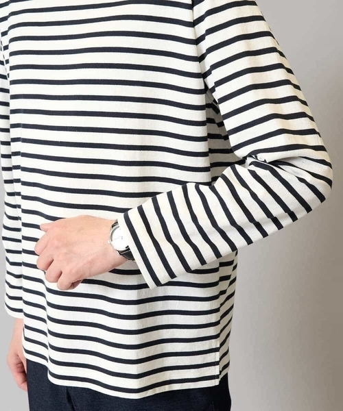 a.v.v(アーヴェヴェ)の「【綿100%】ボーダーワイドシルエットカットソー 長袖 ロンT(Tシャツ/カットソー・メンズ・ホワイト/チャコールグレー・48/46)」の21枚目の写真