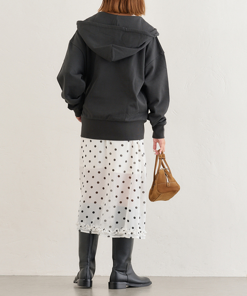 U by SPICK&SPAN（ユーバイスピックアンドスパン）の「ALORE/アローレ 別注ZIP HOODIE（パーカー・レディース・ブラック系その他/チャコールグレー・FREE）」の17枚目の写真