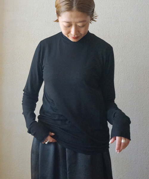 シアージャージ タートルネックプルオーバー（Tシャツ