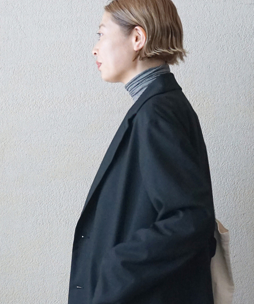 JOURNAL STANDARD LUXE（ジャーナルスタンダード　ラックス）の「シアージャージ タートルネックプルオーバー（Tシャツ/カットソー・レディース・ホワイト/ブラック/ブラック系その他・FREE）」の11枚目の写真