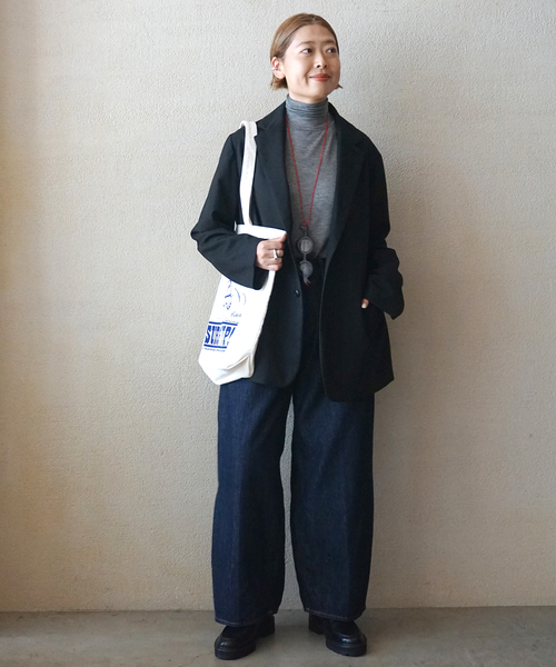 JOURNAL STANDARD LUXE（ジャーナルスタンダード　ラックス）の「シアージャージ タートルネックプルオーバー（Tシャツ/カットソー・レディース・ホワイト/ブラック/ブラック系その他・FREE）」の12枚目の写真