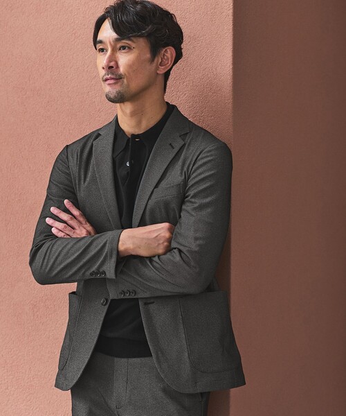 green label relaxing(グリーンレーベルリラクシング)の「【WEB限定】JUST fit ジャケイン ニットポロ(ニット/セーター・メンズ・ダークグレー/ダークブラウン/ブラック・XL/M/S/L)」の6枚目の写真