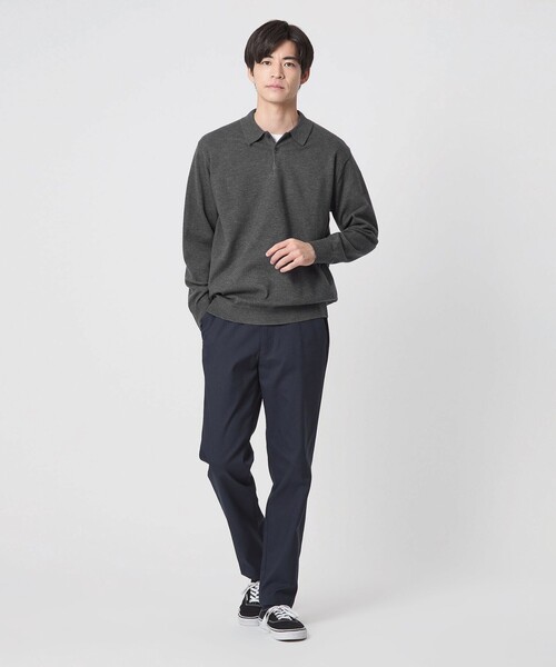 green label relaxing(グリーンレーベルリラクシング)の「【WEB限定】JUST fit ジャケイン ニットポロ(ニット/セーター・メンズ・ダークグレー/ダークブラウン/ブラック・XL/M/S/L)」の10枚目の写真