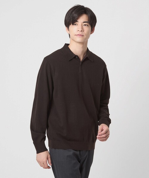 WEB限定】JUST fit ジャケイン ニットポロ（ニット/セーター）｜green