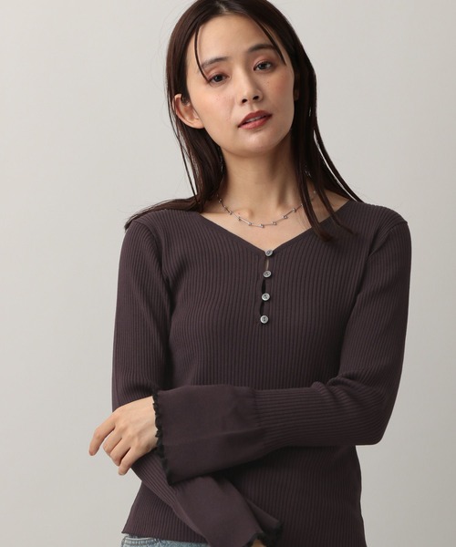 【新品 未使用】WボタンフレアスリーブVネックジャケット prose verse Amazon.co.jp: 、 じょせい 女性 よう 用 の うわぎ 上着 無地柄