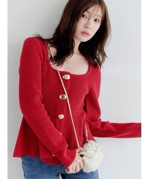 snidel 新作　ニット　新品未使用 SNIDEL ニット セーター フォックスアルパカオフショルプル