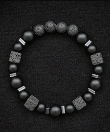 NOLITA LABORATORY（ノリータラボラトリー）の「【 NOLITA / ノリータ 】天然溶岩石×マットオニキス メンズ レディース ユニセックス パワーストーン ブレスレット（ブレスレット・メンズ）」