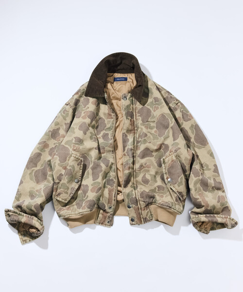 セール】NAUTICA/ノーティカ カモ柄ボンバージャケット ダックハンター