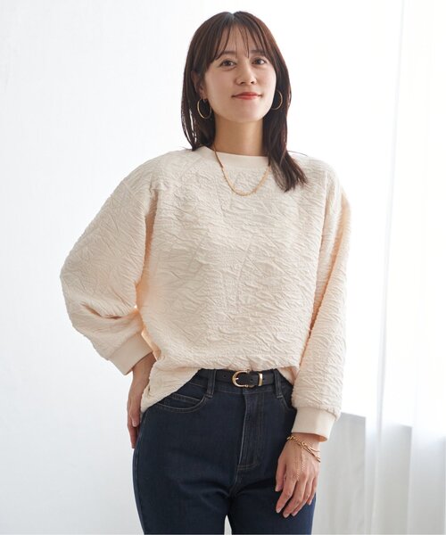 ikka（イッカ）の「フクレジャカードプルオーバー（Tシャツ/カットソー・レディース・オフホワイト/ブルー系その他/レッド系/チャコール・M/L/S）」の14枚目の写真