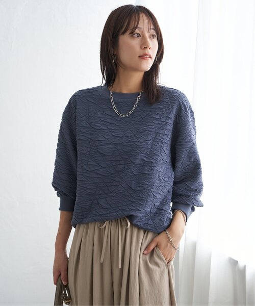 ikka（イッカ）の「フクレジャカードプルオーバー（Tシャツ/カットソー・レディース・オフホワイト/ブルー系その他/レッド系/チャコール・M/L/S）」の20枚目の写真