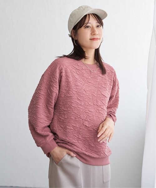 ikka（イッカ）の「フクレジャカードプルオーバー（Tシャツ/カットソー・レディース・オフホワイト/ブルー系その他/レッド系/チャコール・M/L/S）」の9枚目の写真