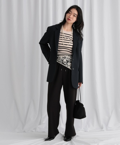 mysty woman（ミスティウーマン）の「【WEB限定】カットワイドイージーパンツ　602258（スラックス・レディース・ネイビー/ブラック/ベージュ/アイボリー・SMALL/MEDIUM）」の7枚目の写真