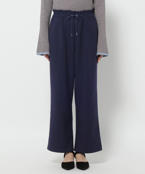 mysty woman（ミスティウーマン）の「【WEB限定】カットワイドイージーパンツ　602258（スラックス・レディース・ネイビー/ブラック/ベージュ/アイボリー・SMALL/MEDIUM）」の9枚目の写真
