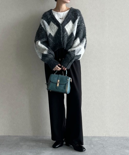 mysty woman（ミスティウーマン）の「【WEB限定】カットワイドイージーパンツ　602258（スラックス・レディース・ネイビー/ブラック/ベージュ/アイボリー・SMALL/MEDIUM）」の20枚目の写真