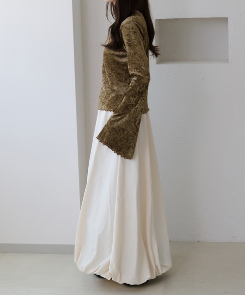 apres jour clair】シアーベロアカーディガン（カーディガン