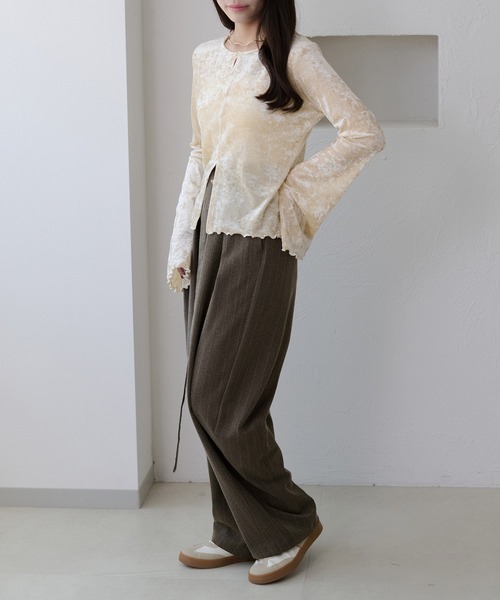 A/Pベロアボレロ ベロアティアードボレロ（カーディガン/ボレロ）｜merry jenny