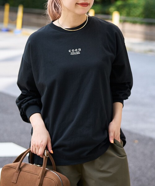 coen(コーエン)の「COEN(コーエン)ロゴ刺繍UNI ロンT(Tシャツ/カットソー・レディース・ブラック/オフホワイト/その他1/その他2・M/L)」の10枚目の写真
