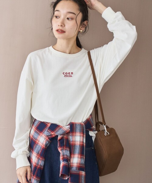 coen(コーエン)の「COEN(コーエン)ロゴ刺繍UNI ロンT(Tシャツ/カットソー・レディース・ブラック/オフホワイト/その他1/その他2・M/L)」の15枚目の写真