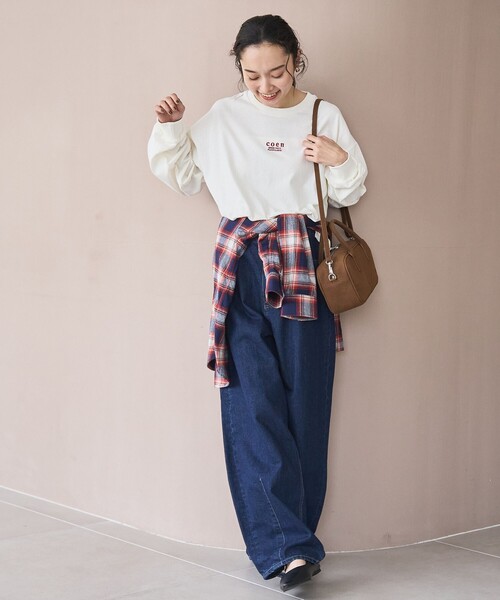 coen(コーエン)の「COEN(コーエン)ロゴ刺繍UNI ロンT(Tシャツ/カットソー・レディース・ブラック/オフホワイト/その他1/その他2・M/L)」の19枚目の写真