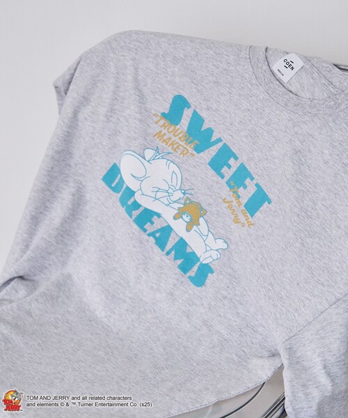 Tom&Jerry(トムアンドジェリー)の「【TOM and JERRY (トムとジェリー)/ 別注】ユニプリントロンT(Tシャツ/カットソー・レディース・ライトブルー/オフホワイト/ライトグレー/ダークグレー・M/L/XL)」の11枚目の写真