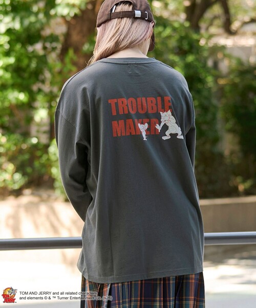 Tom&Jerry(トムアンドジェリー)の「【TOM and JERRY (トムとジェリー)/ 別注】ユニプリントロンT(Tシャツ/カットソー・レディース・ライトブルー/オフホワイト/ライトグレー/ダークグレー・M/L/XL)」の15枚目の写真