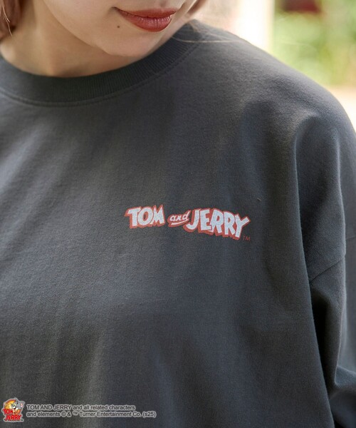 Tom&Jerry(トムアンドジェリー)の「【TOM and JERRY (トムとジェリー)/ 別注】ユニプリントロンT(Tシャツ/カットソー・レディース・ライトブルー/オフホワイト/ライトグレー/ダークグレー・M/L/XL)」の18枚目の写真