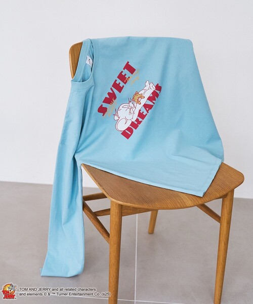 Tom&Jerry(トムアンドジェリー)の「【TOM and JERRY (トムとジェリー)/ 別注】ユニプリントロンT(Tシャツ/カットソー・レディース・ライトブルー/オフホワイト/ライトグレー/ダークグレー・M/L/XL)」の19枚目の写真