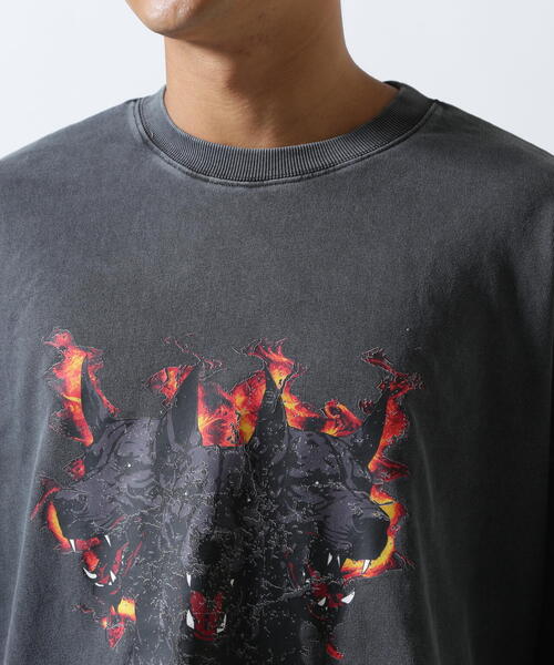 DANKE SCHON（ダンケシェーン）の「【WEB&DEPOT限定】DankeSchon/ダンケシェーン/PIGMENT L/S TEE DOG（Tシャツ/カットソー・メンズ・ベージュ/ブラック・M/L）」の13枚目の写真