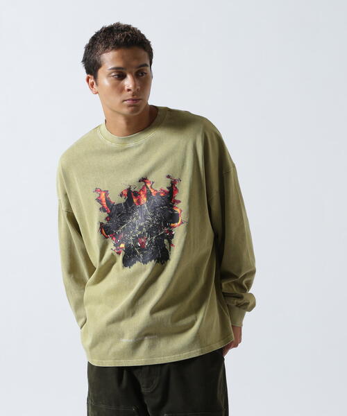 DANKE SCHON（ダンケシェーン）の「【WEB&DEPOT限定】DankeSchon/ダンケシェーン/PIGMENT L/S TEE DOG（Tシャツ/カットソー・メンズ・ベージュ/ブラック・M/L）」の8枚目の写真