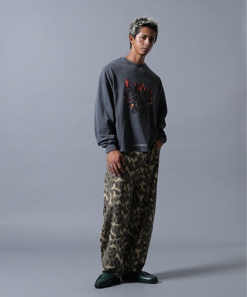 DANKE SCHON（ダンケシェーン）の「【WEB&DEPOT限定】DankeSchon/ダンケシェーン/PIGMENT L/S TEE DOG（Tシャツ/カットソー・メンズ・ベージュ/ブラック・M/L）」の19枚目の写真