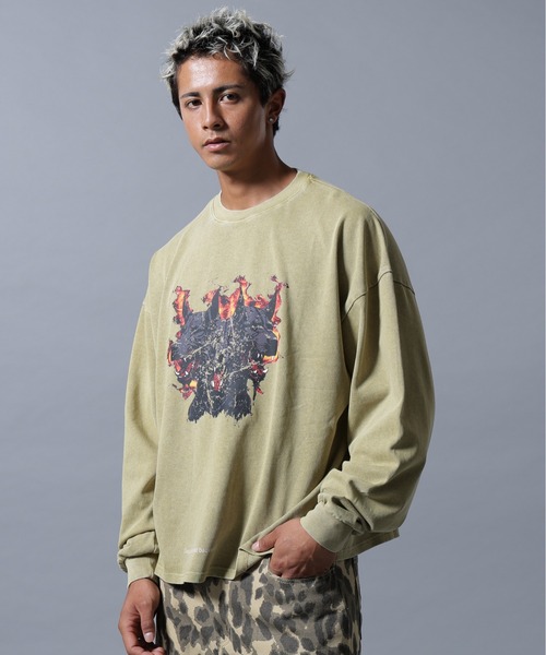 DANKE SCHON（ダンケシェーン）の「【WEB&DEPOT限定】DankeSchon/ダンケシェーン/PIGMENT L/S TEE DOG（Tシャツ/カットソー・メンズ・ベージュ/ブラック・M/L）」の21枚目の写真