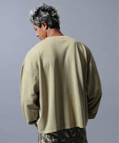 DANKE SCHON（ダンケシェーン）の「【WEB&DEPOT限定】DankeSchon/ダンケシェーン/PIGMENT L/S TEE DOG（Tシャツ/カットソー・メンズ・ベージュ/ブラック・M/L）」の22枚目の写真