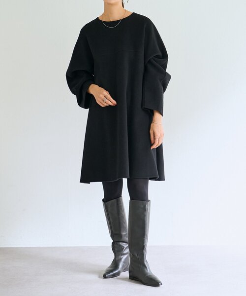 BEARDSLEY（ビアズリー）の「《15 quinze》リバーフレアーワンピース（ワンピース・レディース・ベージュ/ブラック・FREE）」の19枚目の写真