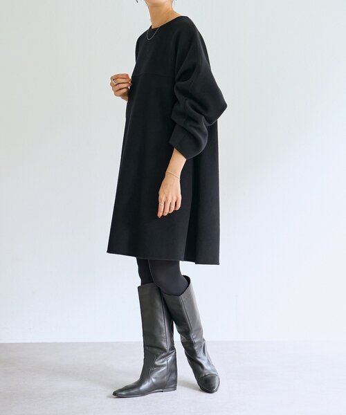 BEARDSLEY（ビアズリー）の「《15 quinze》リバーフレアーワンピース（ワンピース・レディース・ベージュ/ブラック・FREE）」の20枚目の写真