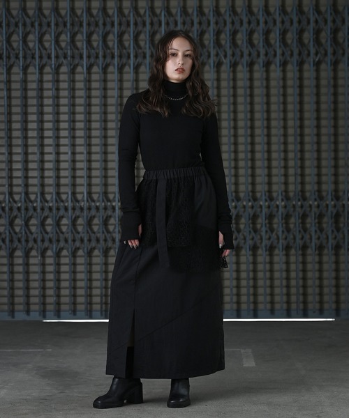 funda mine(ファンダマイン)の「ナイロンレースレイヤースカート(スカート・レディース・ブラック・FREE)」の5枚目の写真