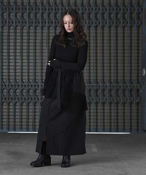 funda mine(ファンダマイン)の「ナイロンレースレイヤースカート(スカート・レディース・ブラック・FREE)」の6枚目の写真