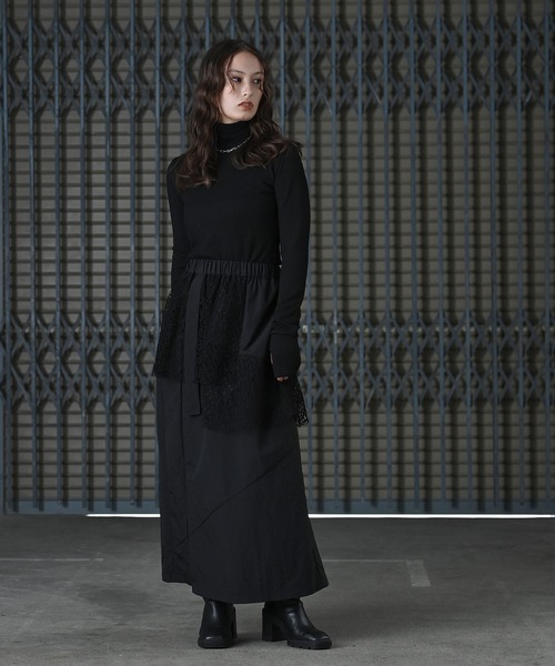 funda mine(ファンダマイン)の「ナイロンレースレイヤースカート(スカート・レディース・ブラック・FREE)」の7枚目の写真