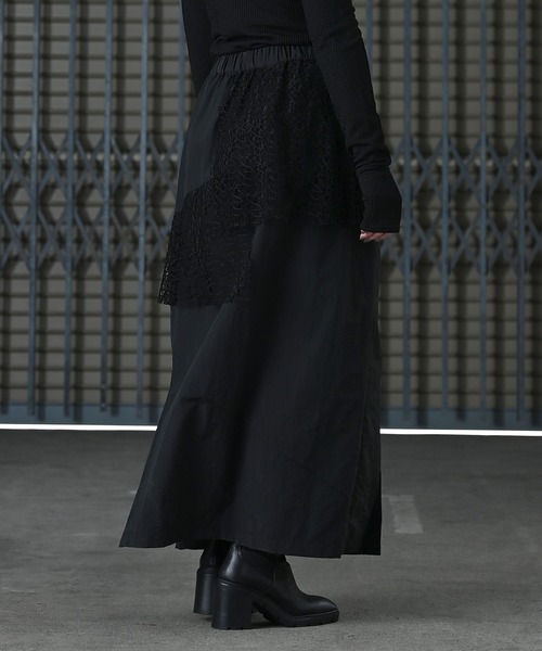 funda mine(ファンダマイン)の「ナイロンレースレイヤースカート(スカート・レディース・ブラック・FREE)」の9枚目の写真