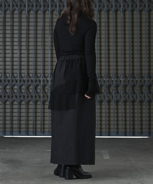 funda mine(ファンダマイン)の「ナイロンレースレイヤースカート(スカート・レディース・ブラック・FREE)」の10枚目の写真