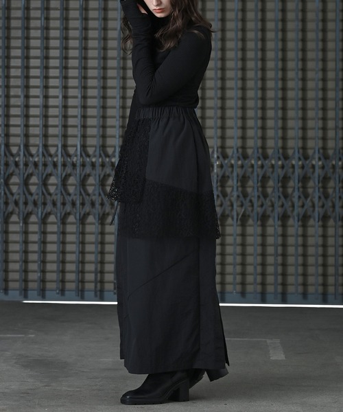 funda mine(ファンダマイン)の「ナイロンレースレイヤースカート(スカート・レディース・ブラック・FREE)」の12枚目の写真