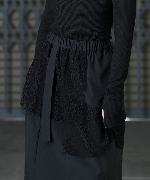 funda mine(ファンダマイン)の「ナイロンレースレイヤースカート(スカート・レディース・ブラック・FREE)」の13枚目の写真