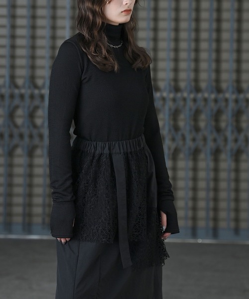 funda mine(ファンダマイン)の「ナイロンレースレイヤースカート(スカート・レディース・ブラック・FREE)」の14枚目の写真