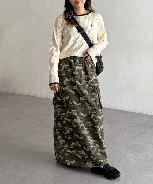 U.S. POLO ASSN.（ユーエスポロアッスン）の「【U.S. POLO ASSN.】クルーネックリブニット（ニット/セーター・レディース・アイボリー/ブラック/ブラウン/ホワイト系その他/ネイビー/ブラック系その他・FREE）」の18枚目の写真