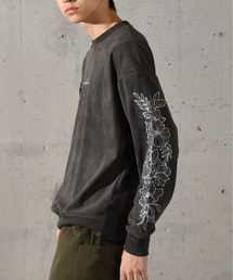 EFFECTION（エフェクション）の「【neos】ルーズシルエット カルゼ フラワー 刺繍 スウェット トレーナー（スウェット）」