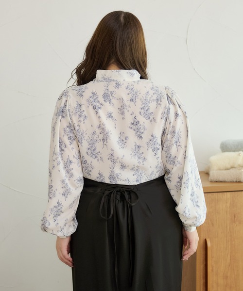Louiosy(ルオシー)の「【大きいサイズ】チャーム付きロングスリーブボウタイブラウス(シャツ/ブラウス・レディース・ブルー系その他/アイボリー/オフホワイト・4L/X-LARGE/3L)」の20枚目の写真