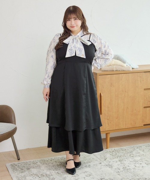 【タグ付き♡未使用】BEIGE. ボウタイロングスリーブブラウスEVA ブラック 洗える】EVA / ボウタイロングスリーブブラウス （シャツ