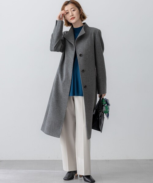 ウールカシミヤビーバー スタンドカラー コート（その他アウター）｜23