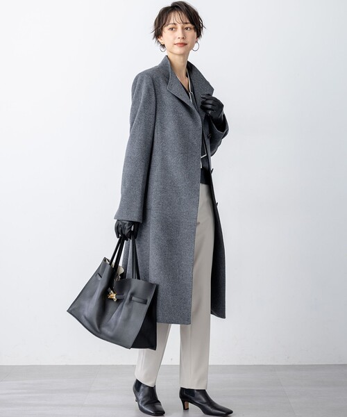 ウールカシミヤビーバー スタンドカラー コート（その他アウター）｜23