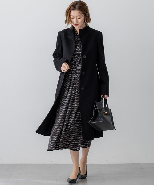 ウールカシミヤビーバー スタンドカラー コート（その他アウター）｜23