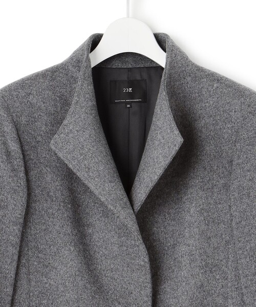 ウールカシミヤビーバー スタンドカラー コート（その他アウター）｜23